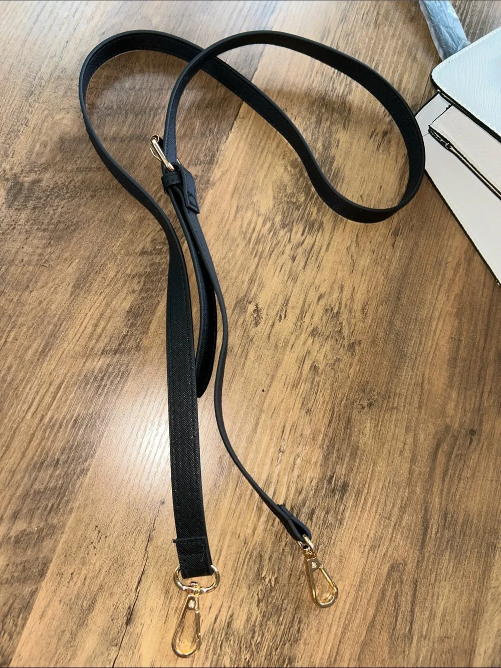 Loulu Cream Satchel with Black Straps and Gold Accents-NWOT